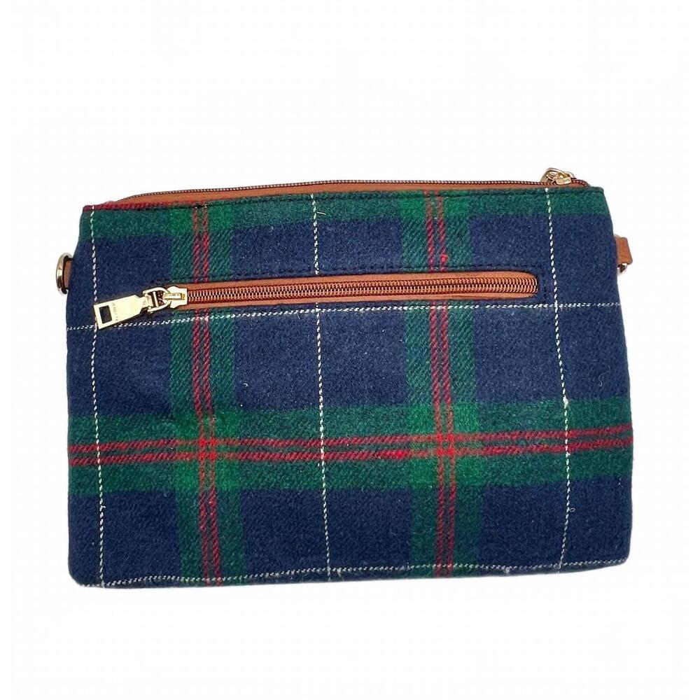 NEW JEN & CO. the meriam bag in plaid - navy/green